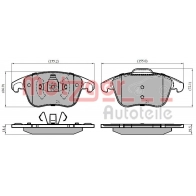 Тормозные колодки дисковые, комплект METZGER LA J7B8 1440428807 1170968 - Изображение 3