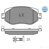 Тормозные колодки дисковые, комплект MEYLE 0HP03 WY 025 226 1019 1437616712