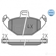Тормозные колодки дисковые, комплект MEYLE Renault Laguna (K56) 1 Универсал 2.2 dT (K569) 113 л.с. 1996 – 2001 21 965 025 219 6514 MBP0238