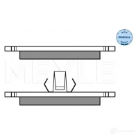 Тормозные колодки дисковые, комплект MEYLE 23 103 025 231 0315 MBP0263 1407309 - Изображение 2
