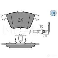 Тормозные колодки дисковые, комплект MEYLE 025 240 2120/PD 26RGBG A Audi TT (8J) 2 2006 – 2014