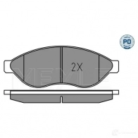 Тормозные колодки дисковые, комплект MEYLE MBP0822PD 025 244 6819-2/PD 1407813 2446 8 - Изображение 2