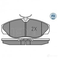Тормозные колодки дисковые, комплект MEYLE 23 602 MBP1666PD 1407508 025 236 0219/PD - Изображение 2