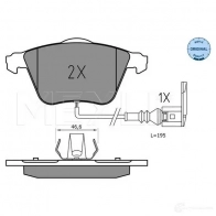 Тормозные колодки дисковые, комплект MEYLE 23912 23913 Volkswagen Scirocco 137-138 Купе 2.0 TDI 150 л.с. 2013 – 2017 025 240 2120