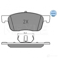 Тормозные колодки дисковые, комплект MEYLE 025 225 9417 1437615531 LD3 2HP