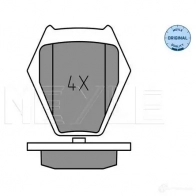 Тормозные колодки дисковые, комплект MEYLE 1407377 025 232 8017/W 2328 0 MBP0310 - Изображение 2