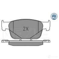 Тормозные колодки дисковые, комплект MEYLE 025 223 8317/PD N2I EF6J 1437615341 - Изображение 2