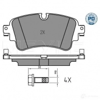 Тормозные колодки дисковые, комплект MEYLE 025 223 0817/PD ZK TAB 1437615668