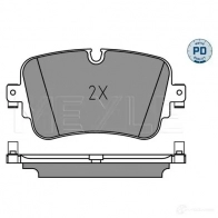 Тормозные колодки дисковые, комплект MEYLE 025 223 0717/PD R6YZ S 1437615770 - Изображение 2