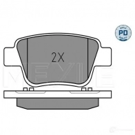 Тормозные колодки дисковые, комплект MEYLE MBP1586PD 2362 0 025 236 2016/PD 1407518 - Изображение 2