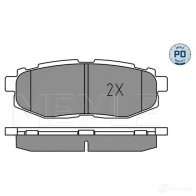 Тормозные колодки дисковые, комплект MEYLE 9D V27 025 248 5416/PD 1437966858 - Изображение 2