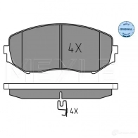 Тормозные колодки дисковые, комплект MEYLE Suzuki Grand Vitara (JT, TE, TD) 2 Кроссовер 3.2 AWD (TDB4. JT632. JB632) 233 л.с. 2009 – 2015 025 243 4617/W MBP0577 2434 6