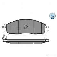 Тормозные колодки дисковые, комплект MEYLE 1437616435 VJ80 8X3 025 224 3917/PD - Изображение 2