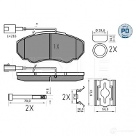 Тормозные колодки дисковые, комплект MEYLE 025 239 1719/PD 2391 7 MBP0807PD 1407622 - Изображение 2