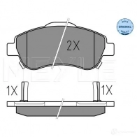 Тормозные колодки дисковые, комплект MEYLE 025 246 3819/W 24 638 24639 Honda CR-V 2 (RD) Кроссовер 2.2 CTDi (RD9) 140 л.с. 2005 – 2006