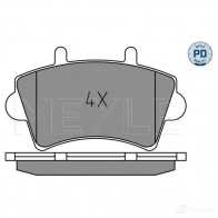 Тормозные колодки дисковые, комплект MEYLE MBP0405PD 025 236 1318/PD 1407516 236 13