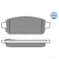 Тормозные колодки дисковые, комплект MEYLE 25097 2 5096 025 250 9616/W 1407959 - Изображение 2