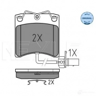 Тормозные колодки дисковые, комплект MEYLE MBP0279 1407332 025 231 7618/W 2 3176 - Изображение 2
