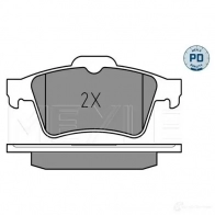 Тормозные колодки дисковые, комплект MEYLE 025 234 8216/PD MBP0357PD 1407447 2 3482 - Изображение 2