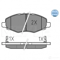 Тормозные колодки дисковые, комплект MEYLE 2452 3 025 245 2316/W Toyota Hilux (N140, 50, 60, 70) 6 Пикап 2.5 D 4D (KDN14. KDN15. KDN16. KDN19) 88 л.с. 2001 – 2005 24633