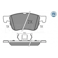 Тормозные колодки дисковые, комплект MEYLE 025 205 5617/PD Ford Focus 4 (CEW) Хэтчбек 1.0 EcoBoost 101 л.с. 2018 – 2025 GHLMM Z