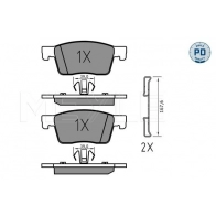 Тормозные колодки дисковые, комплект MEYLE 025 223 4519/PD NU1 VFGR Opel Astra (K) 5 Универсал 1.0 Turbo (35) 90 л.с. 2018 – 2024