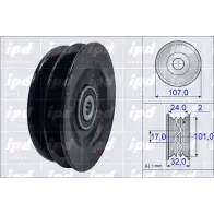 Паразитный / Ведущий ролик, клиновой ремень IPD 15-3930 OVN RC 2145032 J02TB