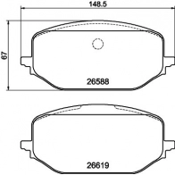 Тормозные колодки дисковые, комплект MINTEX 1439897462 D0M 4W MDB3349
