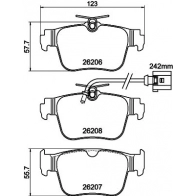 Тормозные колодки дисковые, комплект MINTEX I 1QL0 1439897468 MDB3469