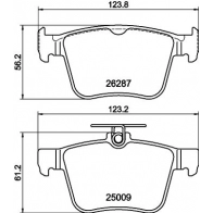 Тормозные колодки дисковые, комплект MINTEX V 7NZ4SJ Seat Tarraco (KN2) 1 Кроссовер 1.5 TSi ACT 150 л.с. 2018 – 2024 MDB3523