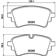 Тормозные колодки дисковые, комплект MINTEX MDB4280 NZU IW Audi A4 (B9) 5 Универсал 2.0 Tfsi G Tron 170 л.с. 2016 – 2025