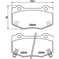 Тормозные колодки дисковые, комплект MINTEX 1439897538 MDB4308 41 BTF