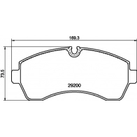 Тормозные колодки дисковые, комплект MINTEX Mercedes Sprinter (906) 2 Автобус 2.1 (5T) 515 CDI 150 л.с. 2011 – 2025 MDB4311 6H LDK