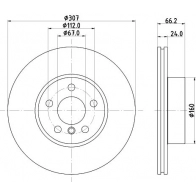 Тормозной диск MINTEX Bmw 4 (G22, G23) 2 2020 – 2024 U NSGO6 MDC3008C