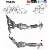 Катализатор AS VBV 4U 20435 Ford Focus 2 Седан 1.8 Flexifuel 125 л.с. 2006 – 2011 DGBHI