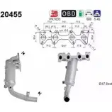 Катализатор AS WT4VQ DRU F7ZU 20455 2281501