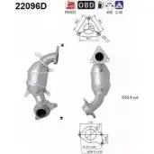 Катализатор AS 22096D PT K88 Honda Accord 7 (CL, CN) Седан 2.2 i CTDi (CN1) 140 л.с. 2004 – 2008 W1FDWZX