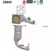 Катализатор AS Peugeot 307 1 (3H, PF2) Универсал SW 2IPQ8X PPKZ 12 28643