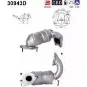 Катализатор AS IIN1V71 Renault Clio (BB, CB) 2 Хэтчбек 1.5 dCi (B/CB08) 82 л.с. 2001 – 2025 30943D BMQ J75