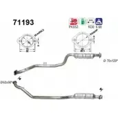 Катализатор AS 71193 NTK Q9AF 5XE6Y8 Mercedes E-Class (S210) 2 Универсал 2.8 E 280 T (263) 204 л.с. 1996 – 2003