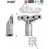 Катализатор AS 91067 587BV B8 Suzuki Swift (MZ, EZ) 2 2004 – 2010 XWHYO