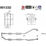 Катализатор AS HE RFO6 91ZSBT 95133D Toyota Avensis (T250) 2 Седан 2.2 D 4D (ADT251) 150 л.с. 2005 – 2008