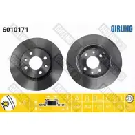 Тормозной диск GIRLING 2289779 6010171 Y5 V79 3322937453429
