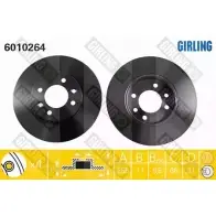Тормозной диск GIRLING P EOTZ 6010264 3322937454501 Renault Espace (JS63) 2 Минивэн 2.1 RTDT Quadra 88 л.с. 1991 – 1992