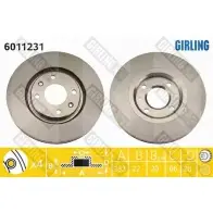 Тормозной диск GIRLING 6011231 2289807 U9WE CPD 3322937454341