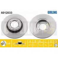 Тормозной диск GIRLING HER F1OW 3322937454389 6012033 2289808