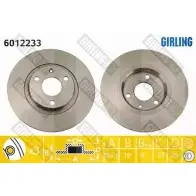 Тормозной диск GIRLING 3322937453917 EX7Z UJ 6012233 2289818