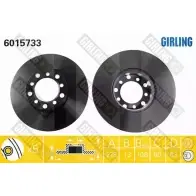 Тормозной диск GIRLING 3322937455652 3 VZ4U 6015733 2289866