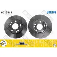 Тормозной диск GIRLING 3322937455348 6015843 2289872 D PQM0