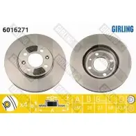Тормозной диск GIRLING 2289899 C82Q 6 6016271 3322937455553
